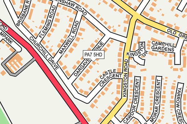 PA7 5HD map - OS OpenMap – Local (Ordnance Survey)