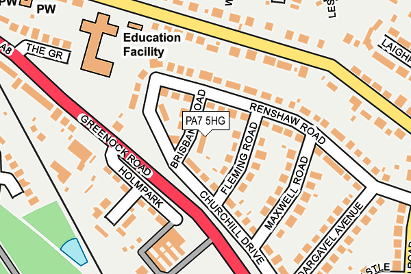 PA7 5HG map - OS OpenMap – Local (Ordnance Survey)