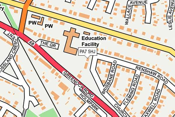 PA7 5HJ map - OS OpenMap – Local (Ordnance Survey)