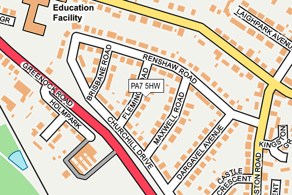 PA7 5HW map - OS OpenMap – Local (Ordnance Survey)