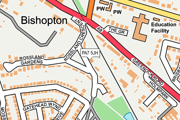 PA7 5JH map - OS OpenMap – Local (Ordnance Survey)