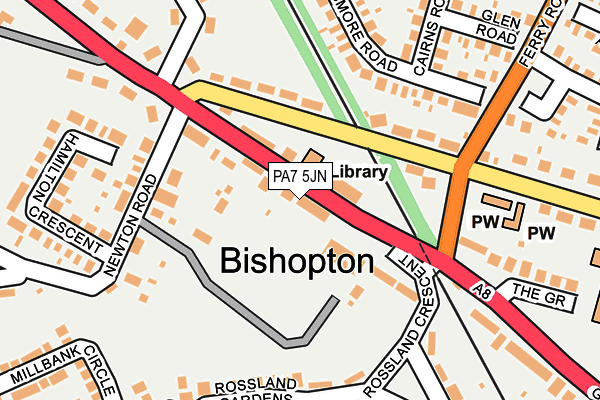 PA7 5JN map - OS OpenMap – Local (Ordnance Survey)