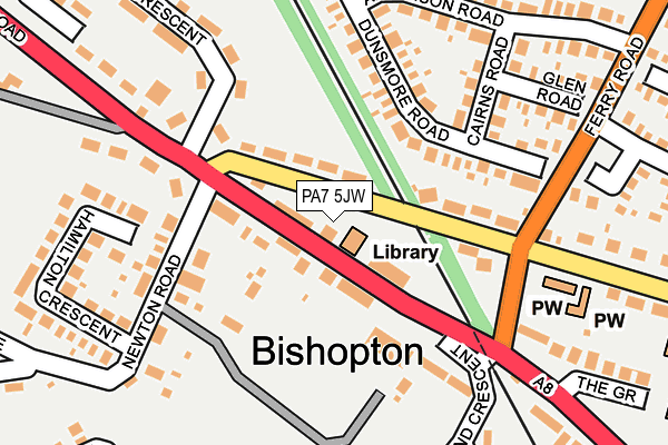 PA7 5JW map - OS OpenMap – Local (Ordnance Survey)