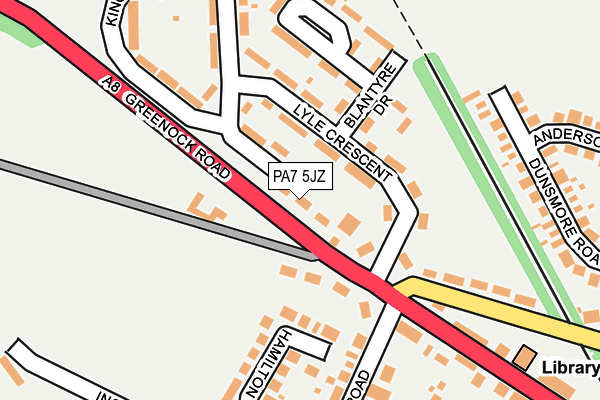 PA7 5JZ map - OS OpenMap – Local (Ordnance Survey)
