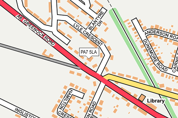 PA7 5LA map - OS OpenMap – Local (Ordnance Survey)