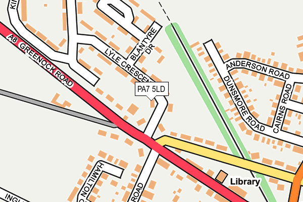 PA7 5LD map - OS OpenMap – Local (Ordnance Survey)