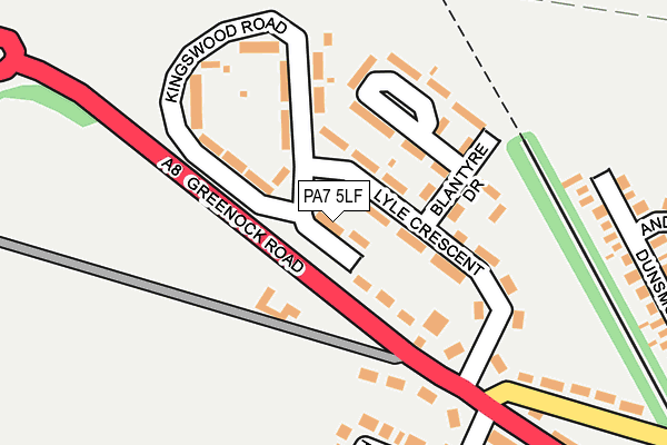 PA7 5LF map - OS OpenMap – Local (Ordnance Survey)