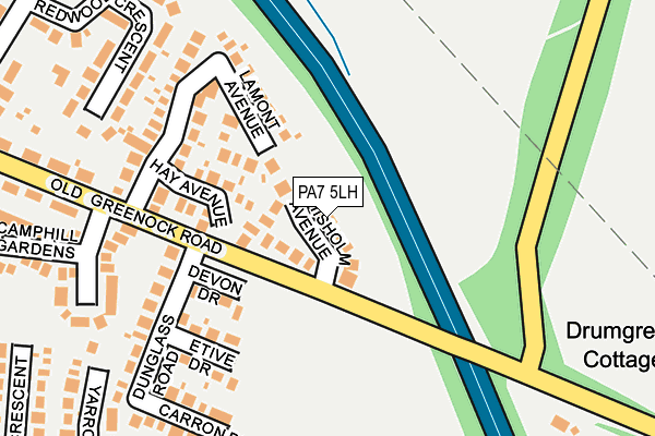 PA7 5LH map - OS OpenMap – Local (Ordnance Survey)