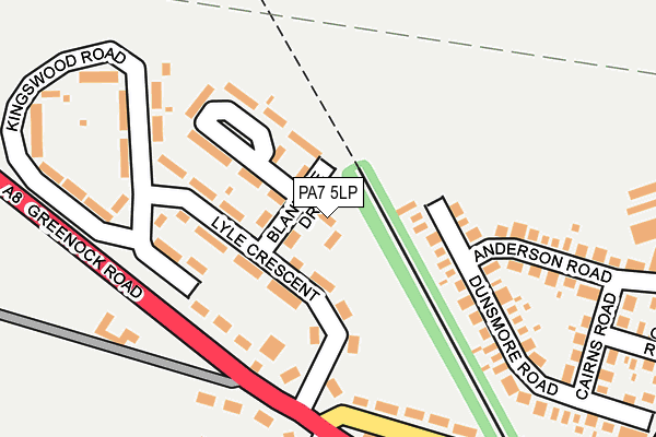 PA7 5LP map - OS OpenMap – Local (Ordnance Survey)