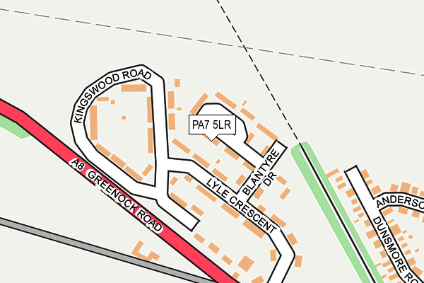 PA7 5LR map - OS OpenMap – Local (Ordnance Survey)