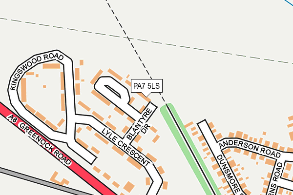 PA7 5LS map - OS OpenMap – Local (Ordnance Survey)
