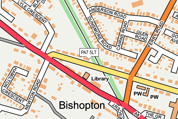 PA7 5LT map - OS OpenMap – Local (Ordnance Survey)