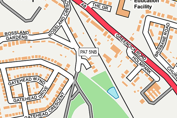 PA7 5NB map - OS OpenMap – Local (Ordnance Survey)