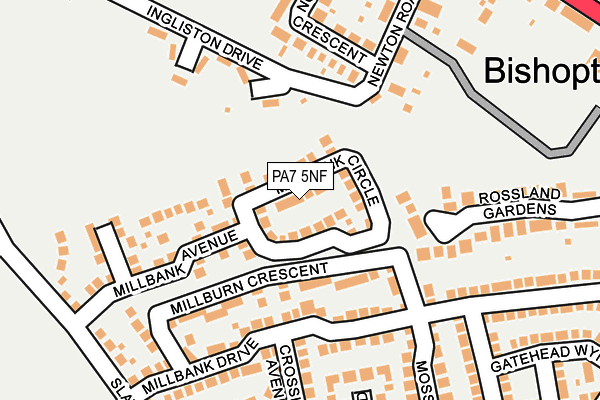 PA7 5NF map - OS OpenMap – Local (Ordnance Survey)