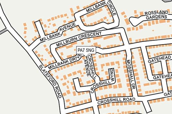 PA7 5NG map - OS OpenMap – Local (Ordnance Survey)
