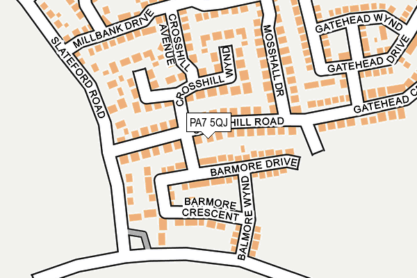 PA7 5QJ map - OS OpenMap – Local (Ordnance Survey)