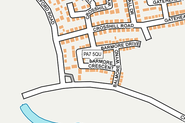 PA7 5QU map - OS OpenMap – Local (Ordnance Survey)