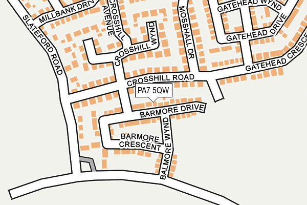 PA7 5QW map - OS OpenMap – Local (Ordnance Survey)