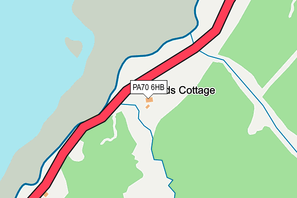 PA70 6HB map - OS OpenMap – Local (Ordnance Survey)