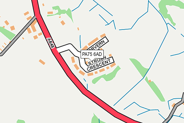 PA75 6AD map - OS OpenMap – Local (Ordnance Survey)