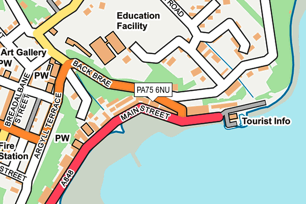 PA75 6NU map - OS OpenMap – Local (Ordnance Survey)
