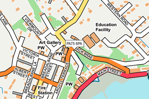 PA75 6PA map - OS OpenMap – Local (Ordnance Survey)