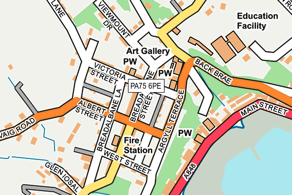 PA75 6PE map - OS OpenMap – Local (Ordnance Survey)
