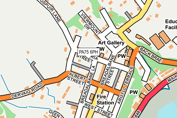 PA75 6PH map - OS OpenMap – Local (Ordnance Survey)