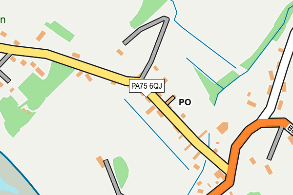 PA75 6QJ map - OS OpenMap – Local (Ordnance Survey)
