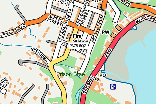 PA75 6QZ map - OS OpenMap – Local (Ordnance Survey)