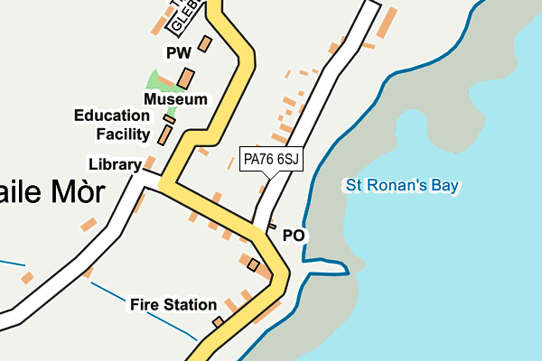 PA76 6SJ map - OS OpenMap – Local (Ordnance Survey)