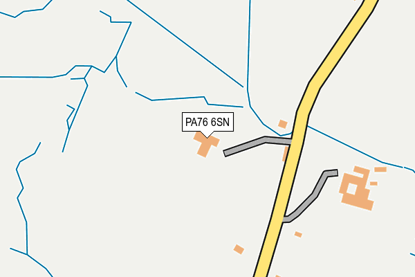 PA76 6SN map - OS OpenMap – Local (Ordnance Survey)