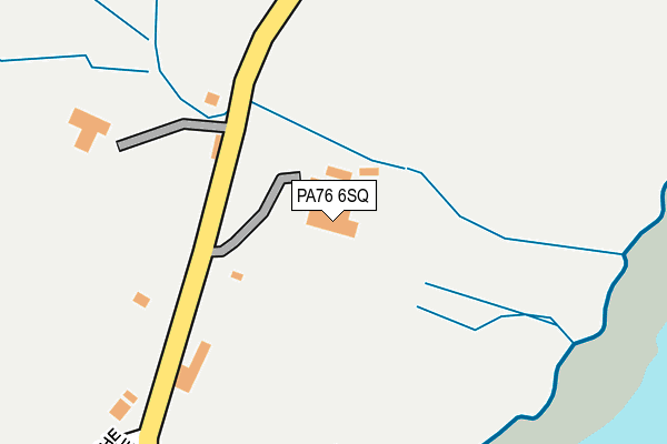PA76 6SQ map - OS OpenMap – Local (Ordnance Survey)