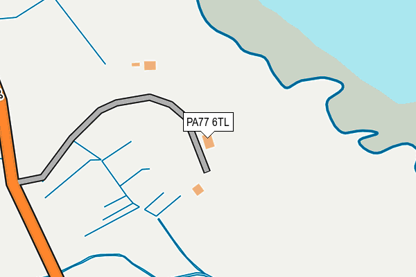 PA77 6TL map - OS OpenMap – Local (Ordnance Survey)