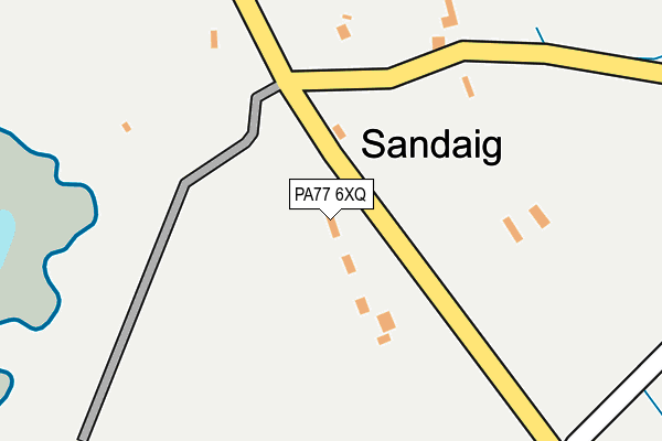 PA77 6XQ map - OS OpenMap – Local (Ordnance Survey)