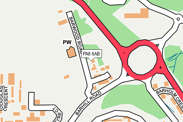 PA8 6AB map - OS OpenMap – Local (Ordnance Survey)