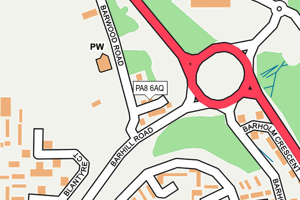 PA8 6AQ map - OS OpenMap – Local (Ordnance Survey)