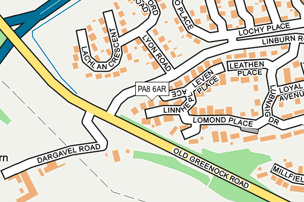 PA8 6AR map - OS OpenMap – Local (Ordnance Survey)