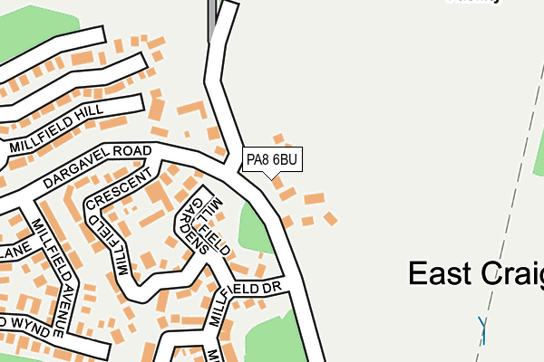 PA8 6BU map - OS OpenMap – Local (Ordnance Survey)