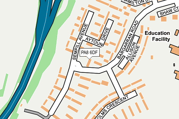 PA8 6DF map - OS OpenMap – Local (Ordnance Survey)