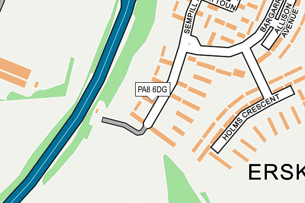 PA8 6DG map - OS OpenMap – Local (Ordnance Survey)