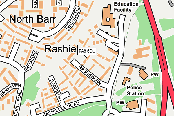 PA8 6DU map - OS OpenMap – Local (Ordnance Survey)