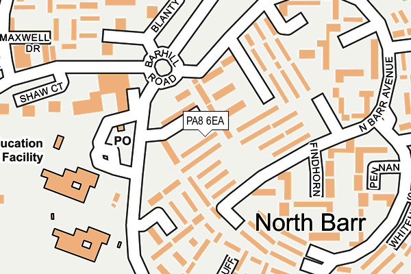 PA8 6EA map - OS OpenMap – Local (Ordnance Survey)