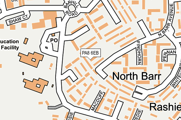 PA8 6EB map - OS OpenMap – Local (Ordnance Survey)
