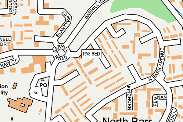 PA8 6ED map - OS OpenMap – Local (Ordnance Survey)