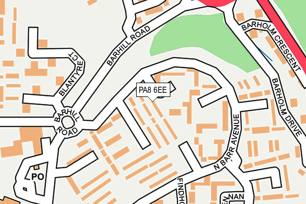 PA8 6EE map - OS OpenMap – Local (Ordnance Survey)