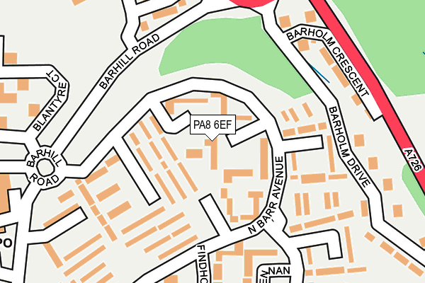 PA8 6EF map - OS OpenMap – Local (Ordnance Survey)