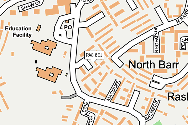 PA8 6EJ map - OS OpenMap – Local (Ordnance Survey)