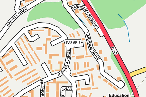 PA8 6EU map - OS OpenMap – Local (Ordnance Survey)