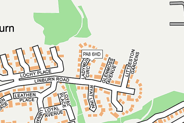 PA8 6HD map - OS OpenMap – Local (Ordnance Survey)